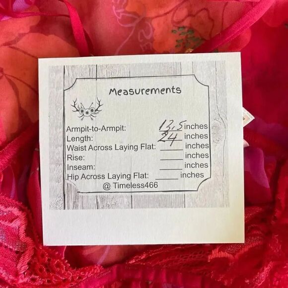 Victoria’s Secret Red Pink Purple Embroidered Babydoll SZ XS # 1610 - Picture 14 of 16